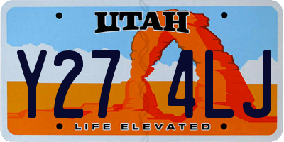 UT license plate Y274LJ