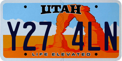 UT license plate Y274LN