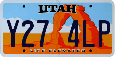 UT license plate Y274LP