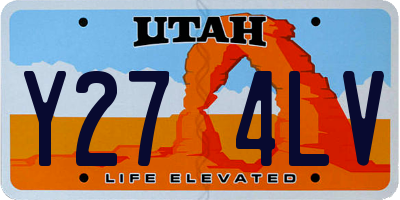 UT license plate Y274LV