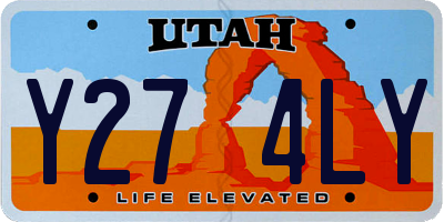 UT license plate Y274LY