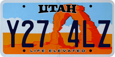 UT license plate Y274LZ
