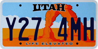 UT license plate Y274MH
