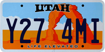 UT license plate Y274MI
