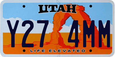 UT license plate Y274MM