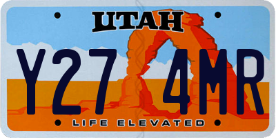 UT license plate Y274MR