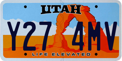 UT license plate Y274MV