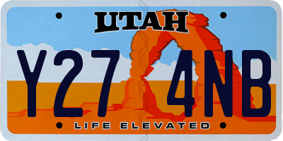 UT license plate Y274NB