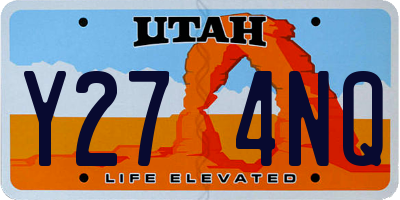 UT license plate Y274NQ