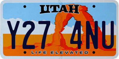UT license plate Y274NU