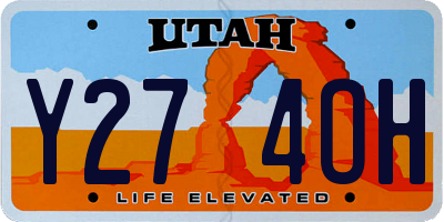 UT license plate Y274OH