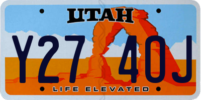 UT license plate Y274OJ