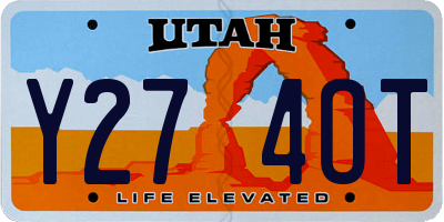 UT license plate Y274OT