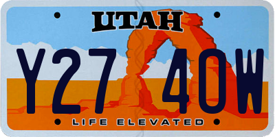 UT license plate Y274OW