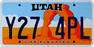 UT license plate Y274PL