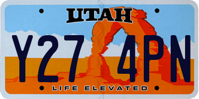 UT license plate Y274PN