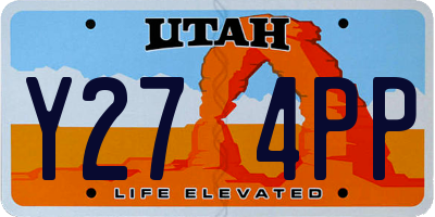 UT license plate Y274PP