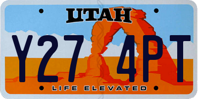 UT license plate Y274PT
