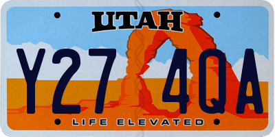 UT license plate Y274QA
