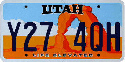 UT license plate Y274QH