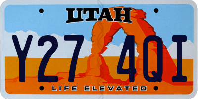 UT license plate Y274QI