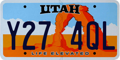 UT license plate Y274QL