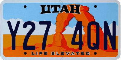 UT license plate Y274QN