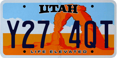 UT license plate Y274QT