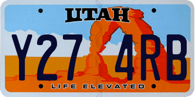 UT license plate Y274RB