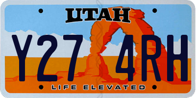 UT license plate Y274RH