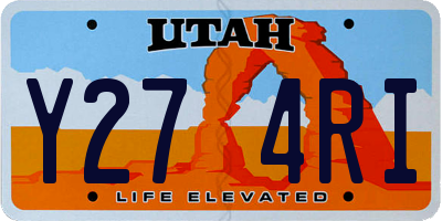 UT license plate Y274RI