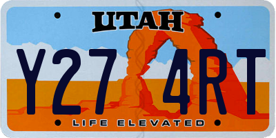 UT license plate Y274RT
