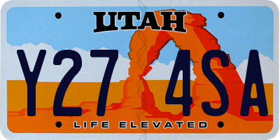 UT license plate Y274SA