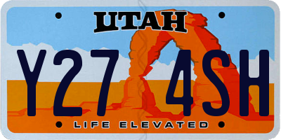 UT license plate Y274SH