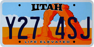 UT license plate Y274SJ
