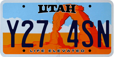 UT license plate Y274SN