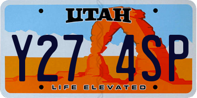 UT license plate Y274SP