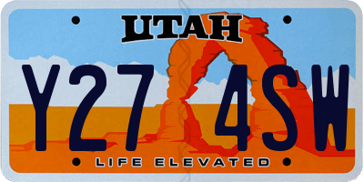 UT license plate Y274SW