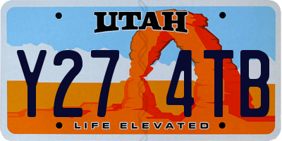 UT license plate Y274TB