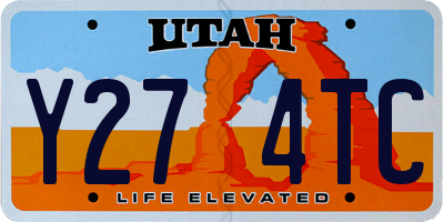 UT license plate Y274TC