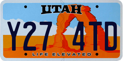 UT license plate Y274TD