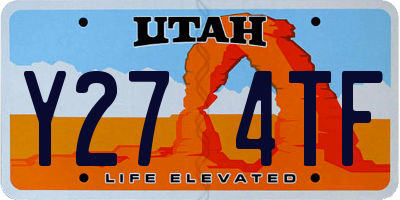 UT license plate Y274TF