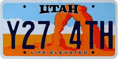 UT license plate Y274TH
