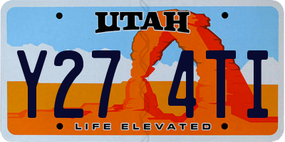 UT license plate Y274TI