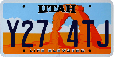 UT license plate Y274TJ