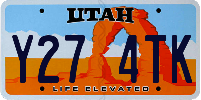 UT license plate Y274TK