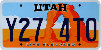 UT license plate Y274TO