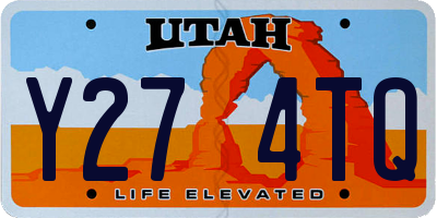 UT license plate Y274TQ