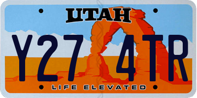 UT license plate Y274TR