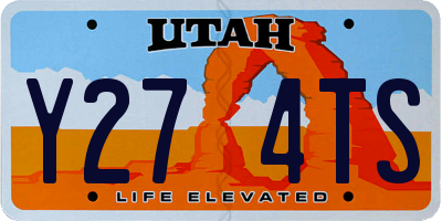 UT license plate Y274TS